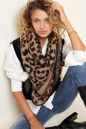 Winter scarf animal print Grey Polyester h5 Picture2